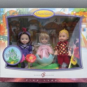 Wizard Of Oz Barbie Munchkins Pink Label Kelly Tommy 2006